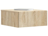 Wall-Mounted Bedside Cabinet 2 pcs Sonoma Oak 33 x 34.5 x 20 cm 898430