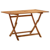 Folding Garden Table 120x70x75 cm Solid Acacia Wood 313323