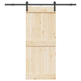 Sliding Door Hardware Kit 183 cm Steel Black 4009748