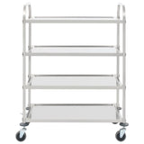 4-Tier Kitchen Trolley 107x55x125 cm Stainless Steel 50916