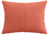 Cushion Cover 12 pcs ALMELO Red Orange 50 x 50 cm Corduroy 914907
