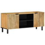 ZNTS TV Cabinet Brown 105x33x46 cm Solid Wood Mango 4017720