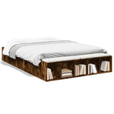 Bed Frame without Mattress Smoked Oak 135x190 cm Double 3280591