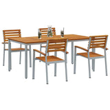Garden Dining Set 5 pcs Grey and brown 180 x 90 x 75 cm 3284409