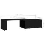 ZNTS Coffee Table Black 150x50x35 cm Engineered Wood 801338