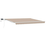 Retractable Awning Beige 400 x 300 cm Fabric and Steel 3330784