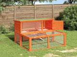 Rabbit Hutch Brown 102x90x84.5 cm Solid Wood Pine 172283