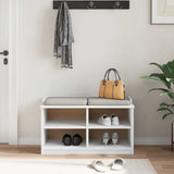 Hallway Bench SANDNES White 87x40x50 cm Solid Wood Pine 4010459