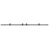 Sliding Door Hardware Kit 305 cm Steel Black 3295787