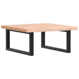 Basin Shelf Wall Mounted Steel and Solid Wood Beech 3302417