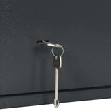 Safe Box with Lock Dark grey 35 x 25 x 25 cm Steel 42011315