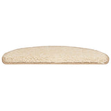 Stair Mats 30 pcs 65x21x4 cm Cream Half Round Large 3365816