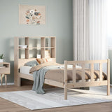 Bookcase Bed without Mattress 90x200 cm Solid Wood Pine 3321698