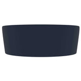 Luxury Wash Basin with Overflow Matt Dark Blue 36x13 cm Ceramic 147034