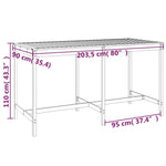 9 Piece Garden Bar Set Grey Solid Wood Pine 3157759
