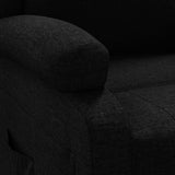 Recliner Chair Black Fabric 342421
