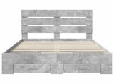 Bed Frame Concrete Grey 120 x 200 cm Engineered Wood 3411991