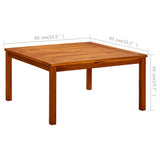 316396 Garden Coffee Table 85x85x45 cm Solid Acacia Wood