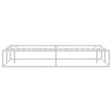 Bed Frame without Mattress White 200x200 cm Metal 4017428
