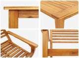 Garden Dining Set 5 pcs Brown Solid Acacia Wood 3375663