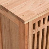 2 Piece Bathroom Furniture Set Solid Wood Walnut 3185783