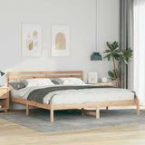 Bed Frame Brown 180 x 200 cm Solid Pine Wood 872362