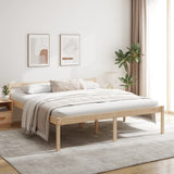 Senior Bed without Mattress 200x200cm Solid Wood Pine 810634