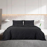 Duvet Cover Set Black 200x220 cm Cotton 136121