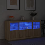 Sideboard with LED Lights Sonoma Oak 142.5x37x67 cm 3209067