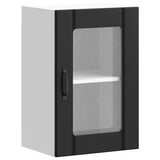 Kitchen Wall Cabinet with Glass Door Lucca Black 853768