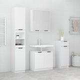 4 Piece Bathroom Cabinet Set White Engineered Wood 3115884