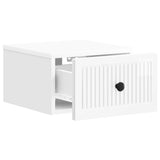 Wall-Mounted Bedside Cabinet with Drawer 2 pcs High Gloss White 897924