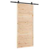 Sliding Door Natural 80 x 208 cm Solid Pine Wood 3445634