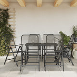 Garden Dining Set Anthracite Metal Mesh Large Foldable 3211821