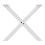 Coffee Table Legs X-Shaped 2 pcs White 50x cm Steel 4012897