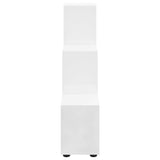 Staircase Bookcase High Gloss White 107 cm Engineered Wood 342605