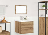 Bathroom Furniture Set with Drawer 2 pcs Artisan Oak and White 3393512