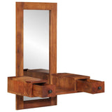 Wall Mirror with Drawers 60x33x90 cm Solid Wood Acacia 4102372