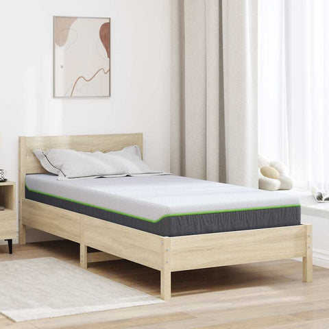 Mattress White and Grey 90 x 200 cm Pocket Spring 4106371