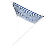 Retractable Awning 300x150 cm Blue and White 143749