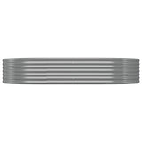 Garden Raised Bed Galvanised Steel 214x140x36 cm Grey 319024