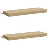 2-Piece Bench Cushions SOEST 2 pcs 100% Polyester Beige 949687