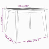 Garden Table 110x110x75 cm Solid Wood Acacia 310302
