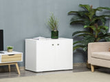 Storage Cabinet w/ Two Shelves Wooden Sideboard Freestanding Kitchen Cupboard Bookcase - White T3398P342993