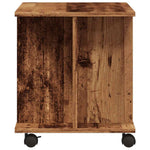 ZNTS TV Cabinet with Castors Old Wood 80x40x45 cm Engineered Wood 855790
