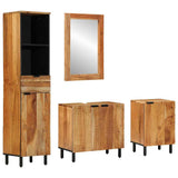 Bathroom Cabinet Set 4 pcs Natural 38 x 33 x 160 cm 3310014
