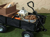 114L Steel Frame Garden Cart Trolley - Black T3398P323952