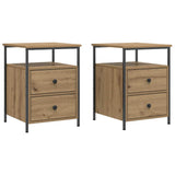 Bedside Cabinets 2 pcs Artisan Oak 44x45x60 cm Engineered Wood 857257