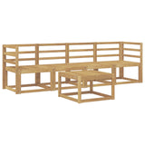 Outdoor Sofa Set 5 pcs White 59 x 59 x 37 cm Solid Acacia Wood 3387193