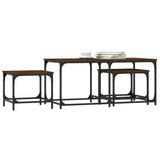 Nesting Coffee Tables 3 pcs Brown Oak Engineered Wood 835393